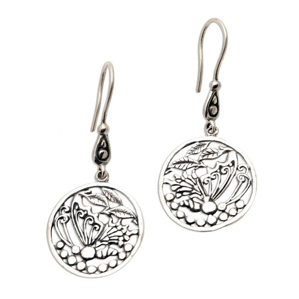 Alternate image for Butterfly Motif Earrings in Sterling Silver Gentle Butterfly