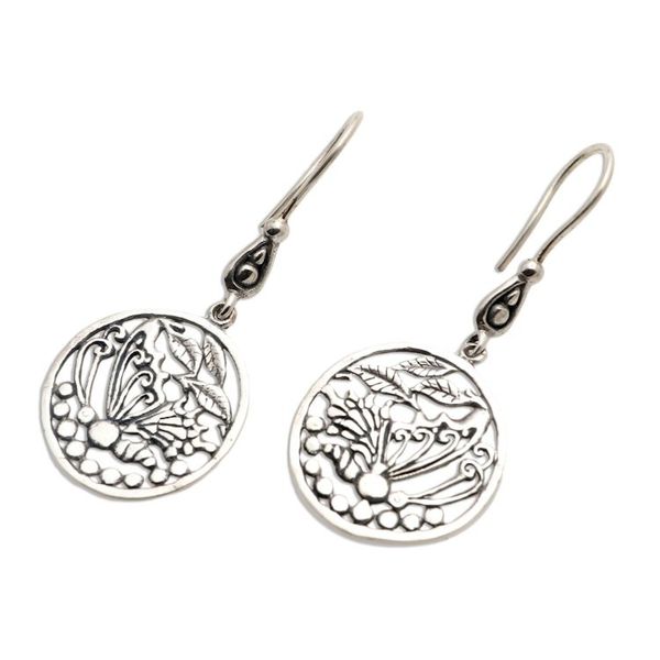 Alternate image for Butterfly Motif Earrings in Sterling Silver Gentle Butterfly