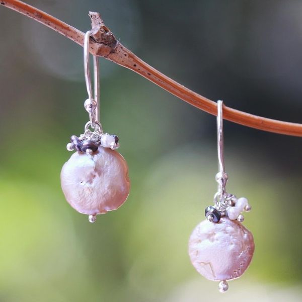 Alternate image for Cultured Pearl Beaded Dangle Earrings from Bali Pearly Beauty