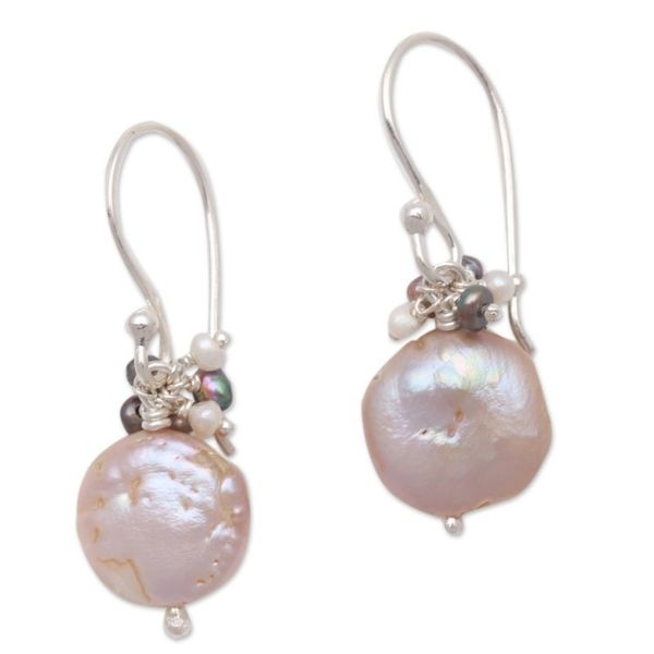 Alternate image for Cultured Pearl Beaded Dangle Earrings from Bali Pearly Beauty