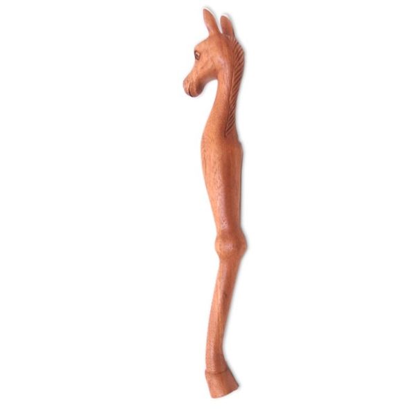 Alternate image for Horse-Themed Natural Suar Wood Back Scratcher from Bali Helpful Horse