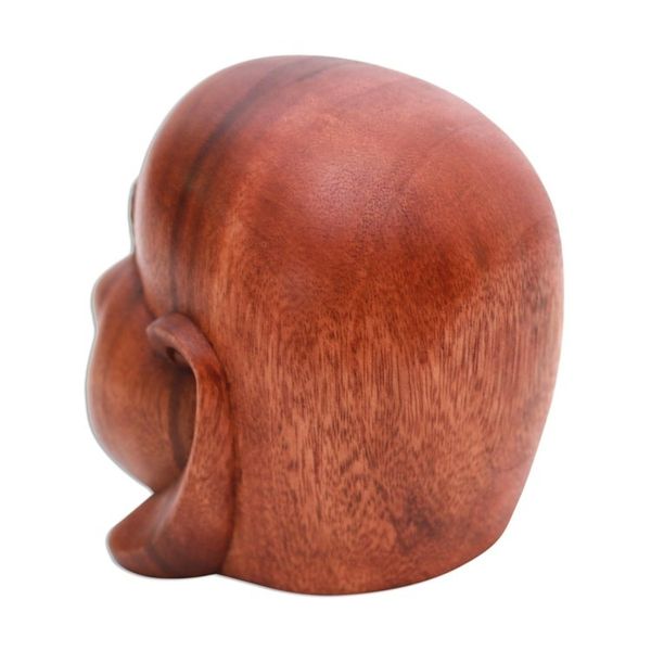 Alternate image for Suar Wood Laughing Buddha Sculpture from bali Jolly Buddha