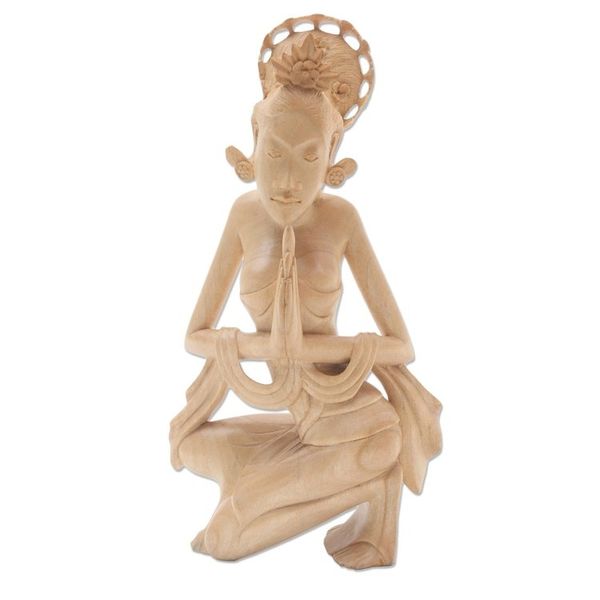 Alternate image for Crocodile Wood Sculpture of Balinese Dancer Bali Dancer