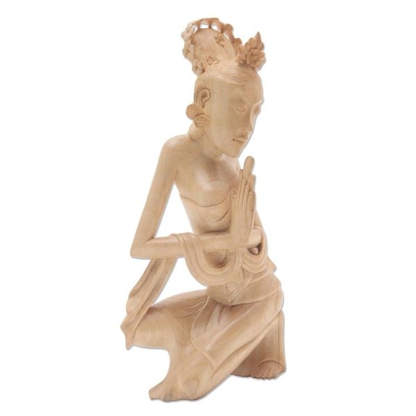 Alternate image for Crocodile Wood Sculpture of Balinese Dancer Bali Dancer