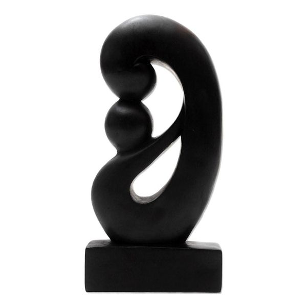 Alternate image for Balinese Wood Sculpture Mother and Child Boundless Love