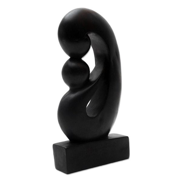 Alternate image for Balinese Wood Sculpture Mother and Child Boundless Love