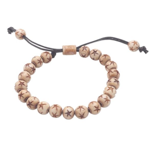 Alternate image for Artisan Crafted Beaded Bracelet from Bali Starry Night