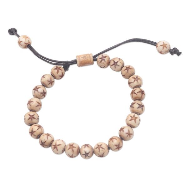 Alternate image for Artisan Crafted Beaded Bracelet from Bali Starry Night