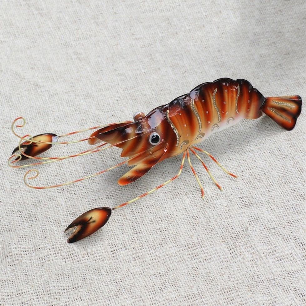 Lobster Wall Accent Hand Crafted from Steel 15 Inch 'Rock Lobster'