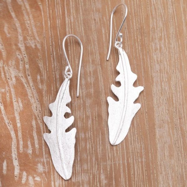 Alternate image for Abstract Sterling Silver Dangle Earrings from Bali Adorable Shape