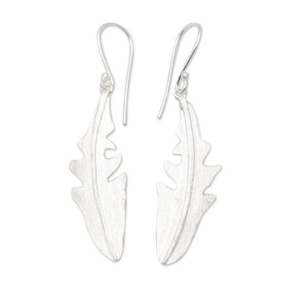 Alternate image for Abstract Sterling Silver Dangle Earrings from Bali Adorable Shape