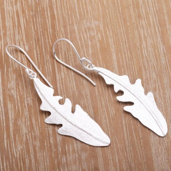 Alternate image for Abstract Sterling Silver Dangle Earrings from Bali Adorable Shape