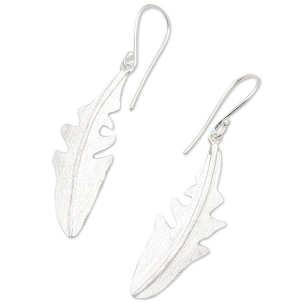 Alternate image for Abstract Sterling Silver Dangle Earrings from Bali Adorable Shape