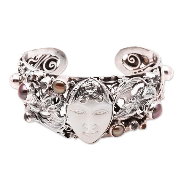 Alternate image for Dragon-Themed Multi-Gemstone Cuff Bracelet from Bali Dragon Empire