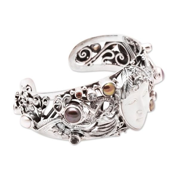 Alternate image for Dragon-Themed Multi-Gemstone Cuff Bracelet from Bali Dragon Empire