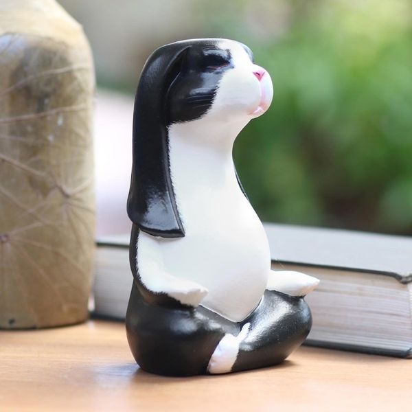 Alternate image for Pregnant Yoga Bunny Wood Sculpture Expecting Yoga Bunny