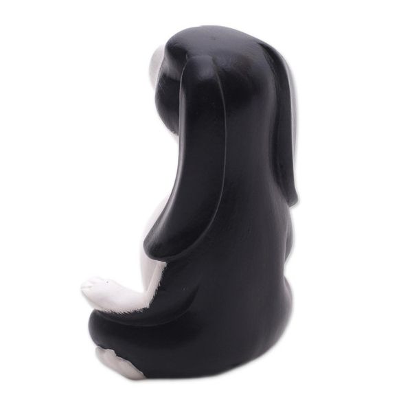 Alternate image for Pregnant Yoga Bunny Wood Sculpture Expecting Yoga Bunny