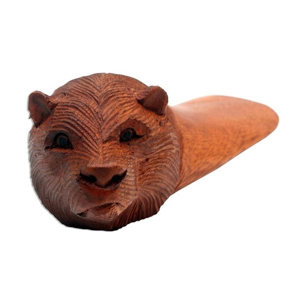 Alternate image for Artisan Crafted Bear Doorstop from Bali Bear Head