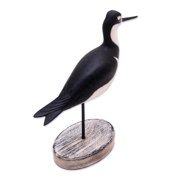 Alternate image for Beach Cottage Wood Bird Decorative Accent from Bali Black-Necked Stilt