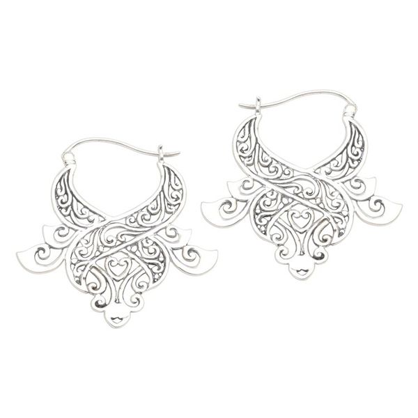 Alternate image for Modern Free-Form Sterling Silver Jungle Tendril Earrings Untamed Beauty
