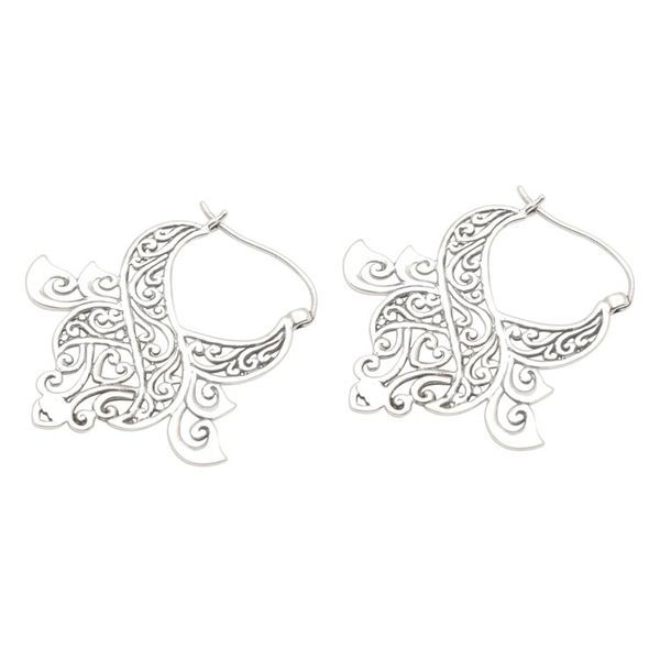 Alternate image for Modern Free-Form Sterling Silver Jungle Tendril Earrings Untamed Beauty