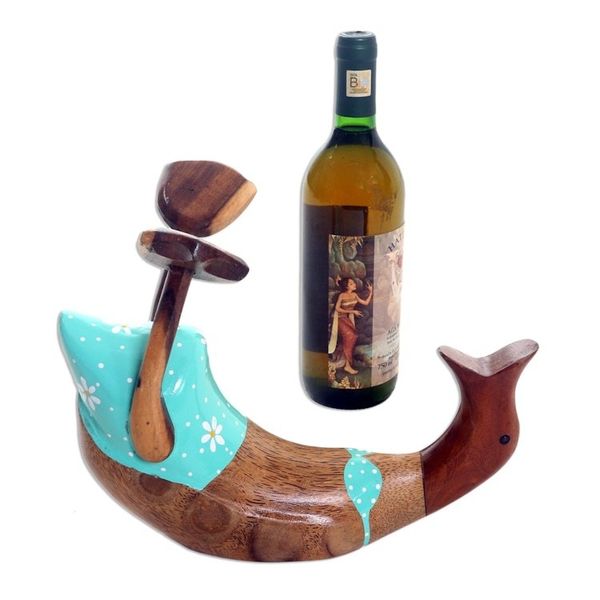 Alternate image for Cute Hand Carved and Painted Duck Bottle Holder Ladys Choice