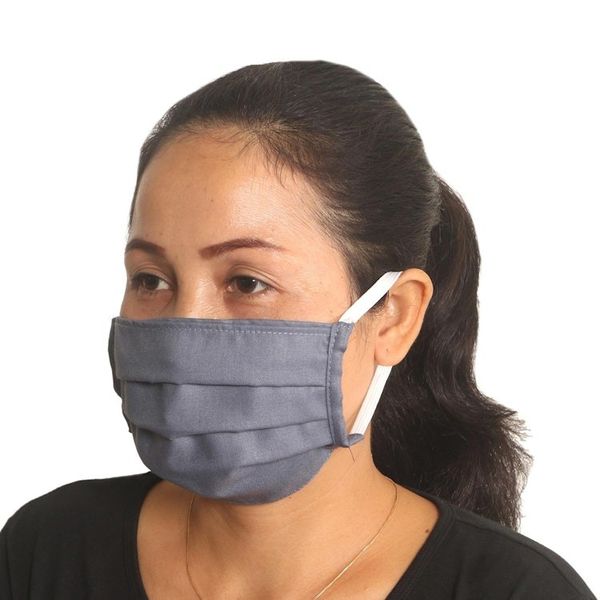 Alternate image for 6 Handcrafted Double Cotton Face Masks in 3 Solid Colors Color Harmony