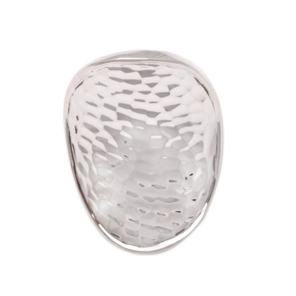 Alternate image for Contemporary Balinese Cocktail Ring in Sterling Silver Arching Symmetry