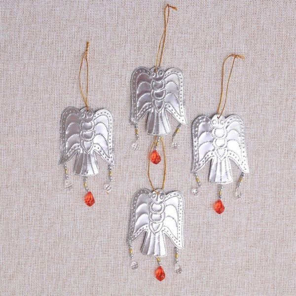 Alternate image for Aluminum Christmas Tree Ornaments from Bali Set of 4 Glistening Trees