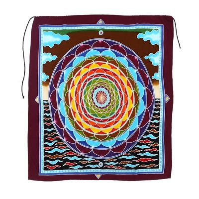 Alternate image for Batik Rayon Wall Hanging with Mandala Motif Floating Mandala