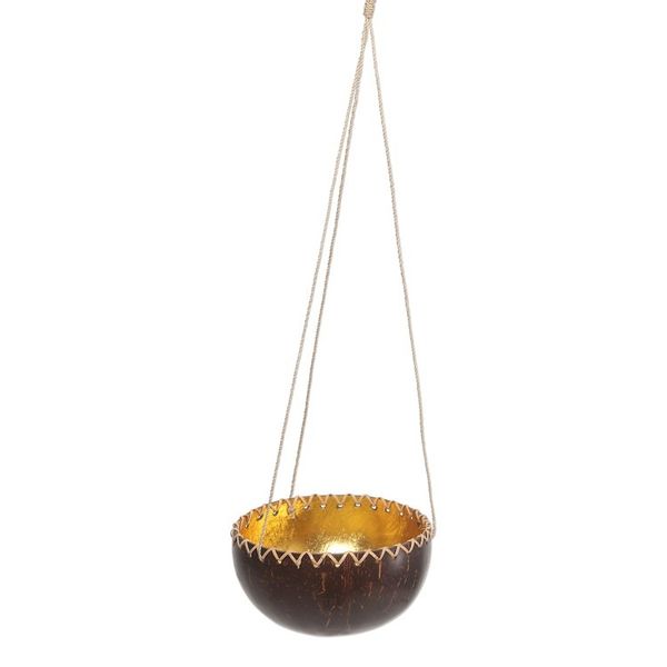 Alternate image for Hanging Coconut Shell Plant Pot Clean Environment