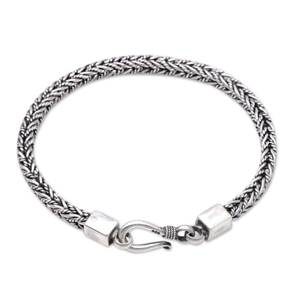 Alternate image for Sterling Silver Foxtail Chain Bracelet from Bali Foxtail Rope