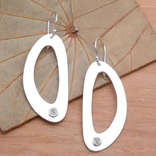 Alternate image for Artisan Crafted Sterling Silver Dangle Earrings Dynamic Forms