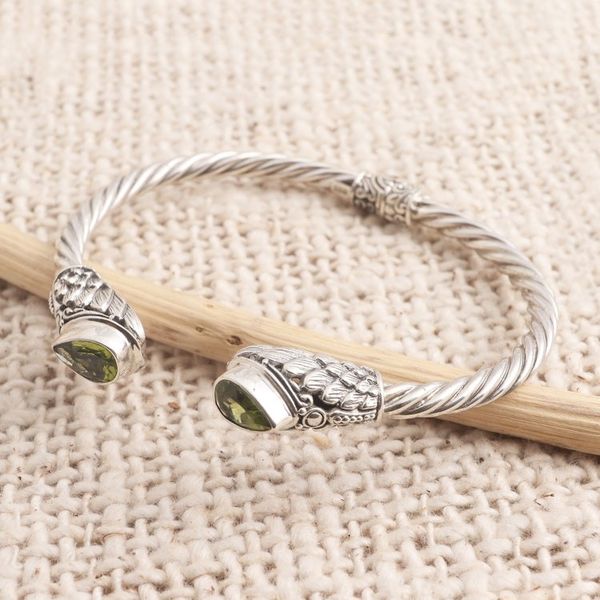Alternate image for Wing Motif Peridot Cuff Bracelet Fancy Feathers