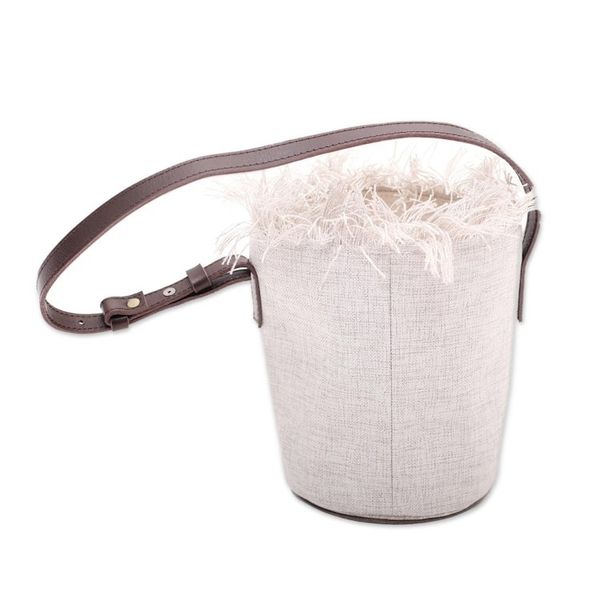 Alternate image for Elegant Cotton and Leather Wine Tote Bag Vineyard Picnic