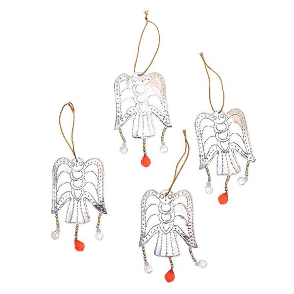 Alternate image for Aluminum Angel Ornaments from Bali Set of 4 Glistening Angels