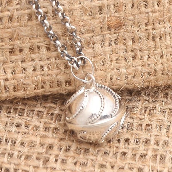 Alternate image for Modern Balinese Silver Sterling Harmony Ball Necklace Jawan Embrace