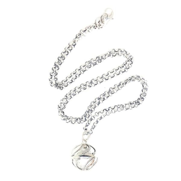 Alternate image for Modern Balinese Silver Sterling Harmony Ball Necklace Jawan Embrace