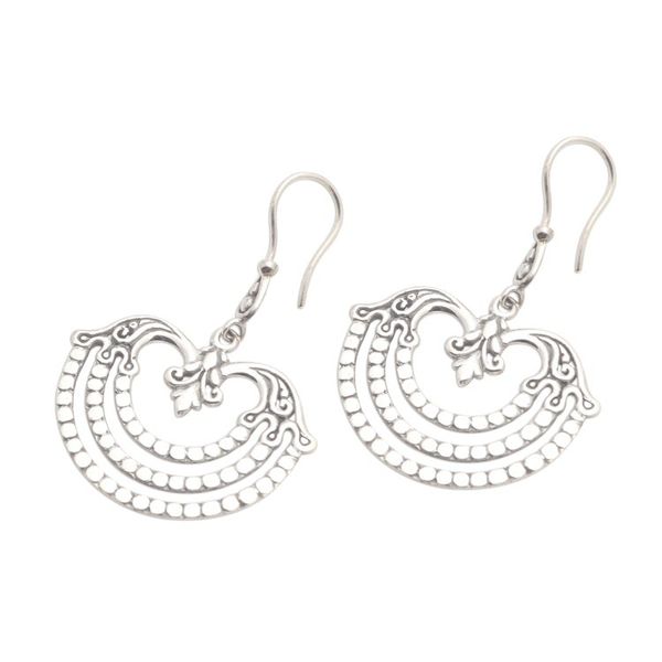 Alternate image for Womens Sterling Silver Dangle Earrings Brilliant Chandelier
