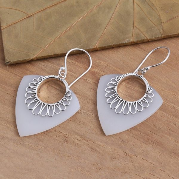 Alternate image for Hand Crafted Sterling Silver Dangle Earrings Celuk Arrows
