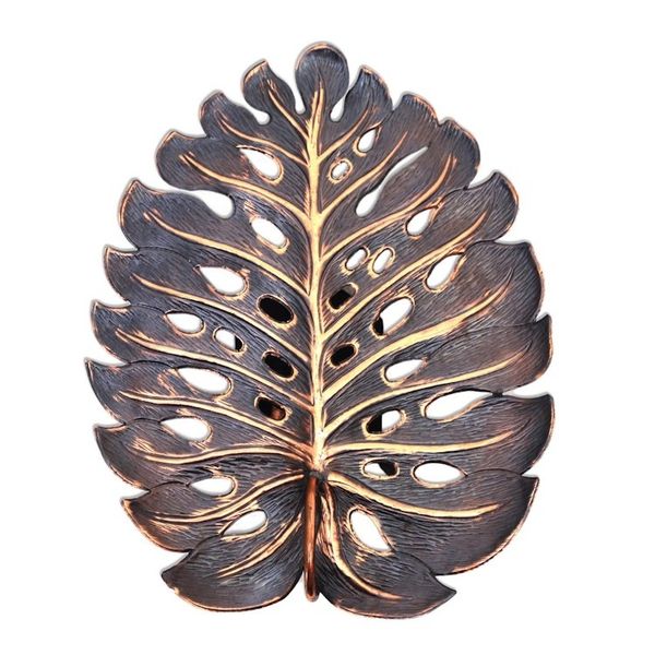 Alternate image for Leaf-Shaped Copper Wall Sconce from Java Stylized Leaf