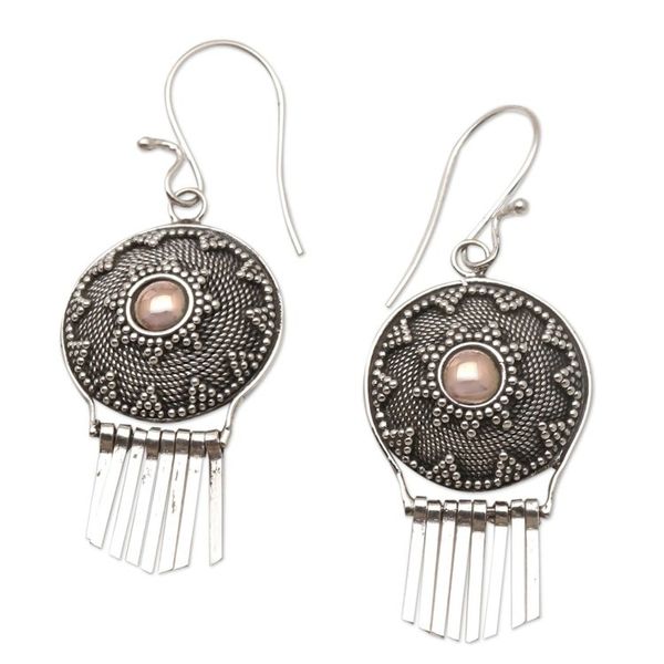 Alternate image for Gold-Accented Sterling Silver Dangle Earrings Balinese Musical