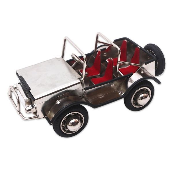 Alternate image for Eco-Friendly Recycled Steel and Rubber Vehicle Statuette Off-Road Adventure