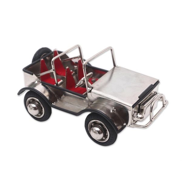 Alternate image for Eco-Friendly Recycled Steel and Rubber Vehicle Statuette Off-Road Adventure