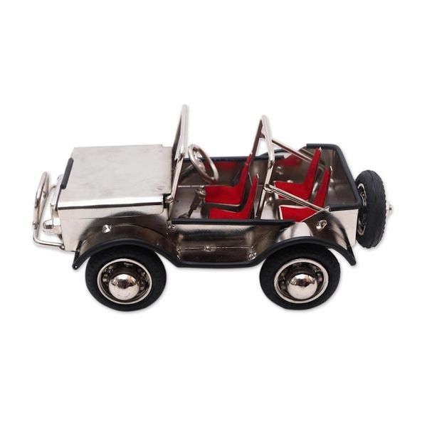 Alternate image for Eco-Friendly Recycled Steel and Rubber Vehicle Statuette Off-Road Adventure