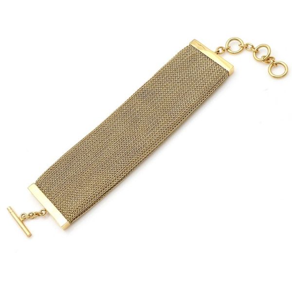 Alternate image for Gold-Plated Mesh Wristband Bracelet Weekend Night