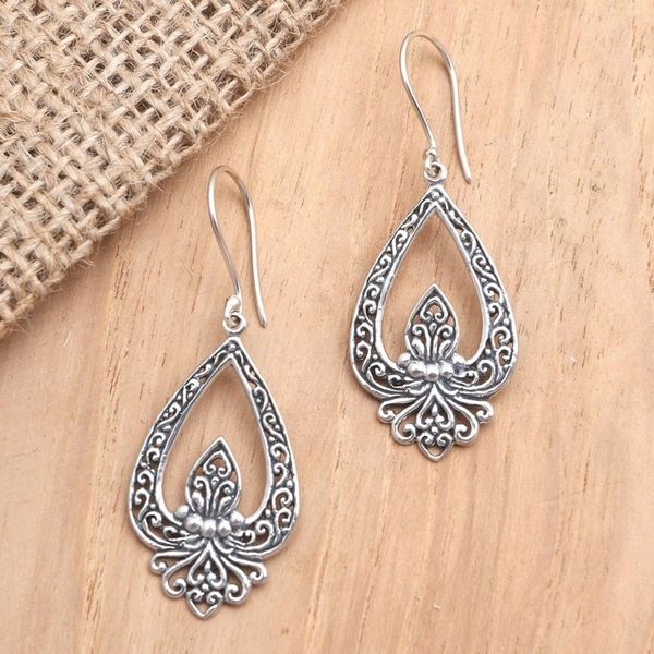 Alternate image for Hand Crafted Sterling Silver Dangle Earrings Long Dream