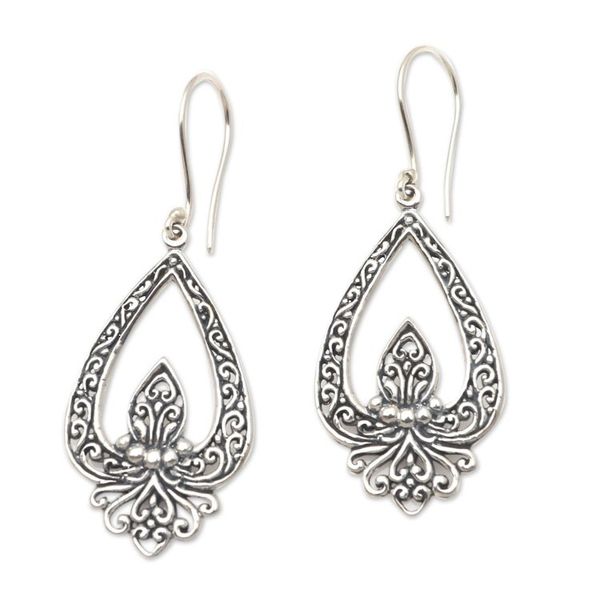 Alternate image for Hand Crafted Sterling Silver Dangle Earrings Long Dream