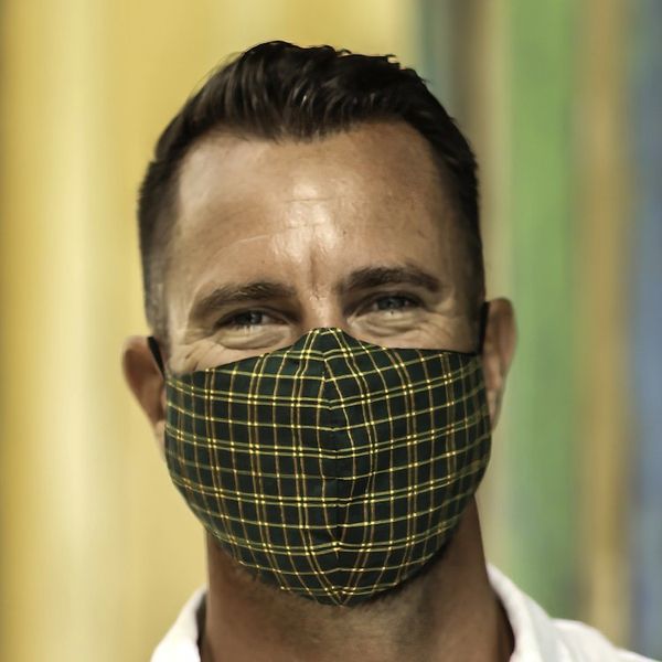 Alternate image for Set of 3 Plaid Cotton Face Masks with Elastic Ear Loops A Proper Plaid