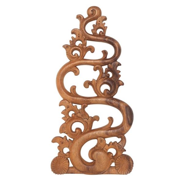 Alternate image for Balinese Wood Relief Panel Fire Motif Balinese Fire